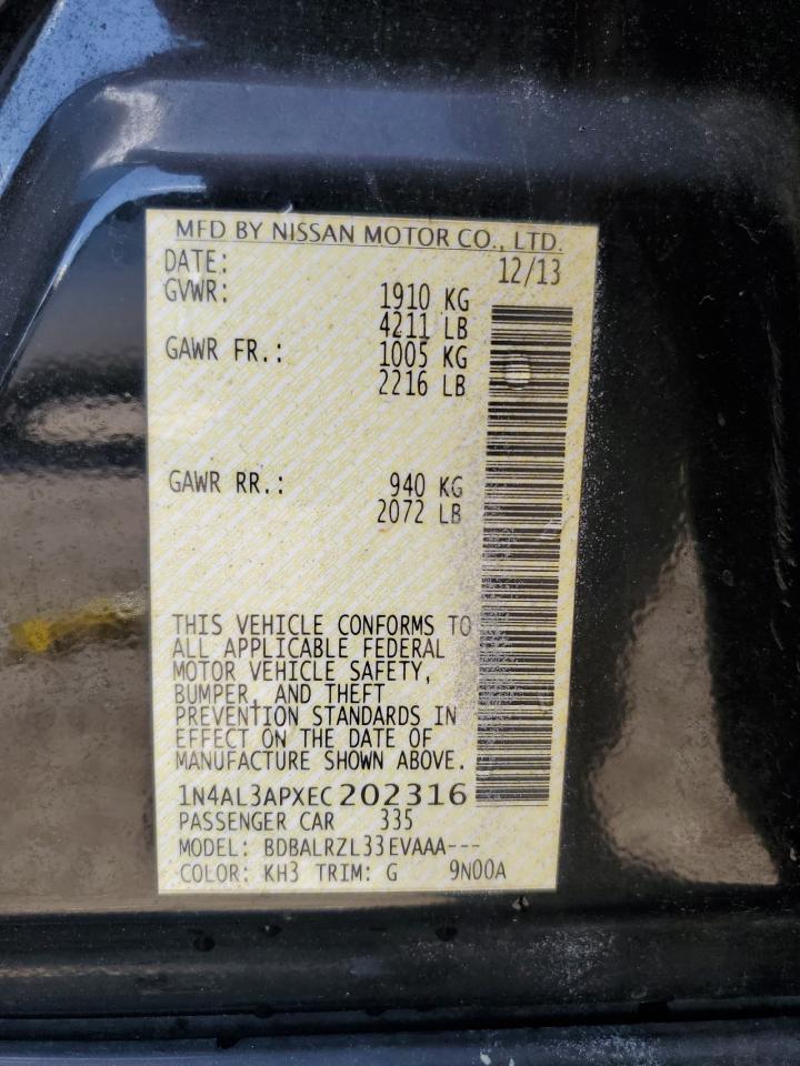 1N4AL3APXEC202316 2014 Nissan Altima 2.5