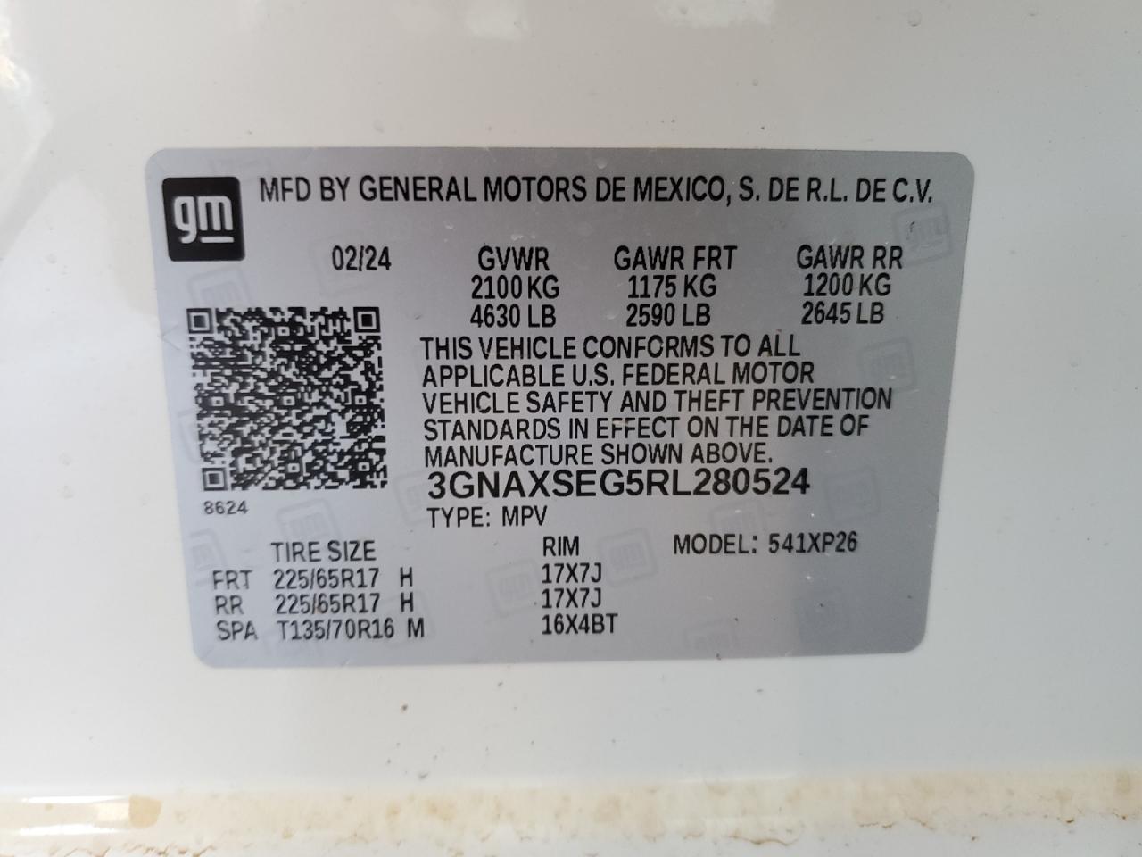 Lot #2918672699 2024 CHEVROLET EQUINOX LS