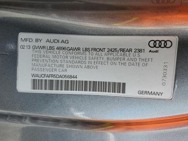 2013 Audi A5 Premium VIN: WAUCFAFR5DA056844 Lot: 58552084