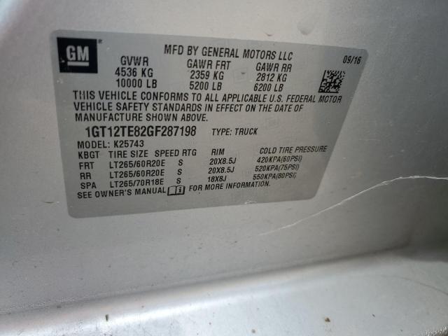 2016 GMC Sierra K2500 Slt VIN: 1GT12TE82GF287198 Lot: 60887804