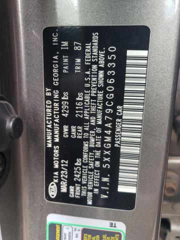 2012 Kia Optima Lx VIN: 5XXGM4A79CG063350 Lot: 60346364