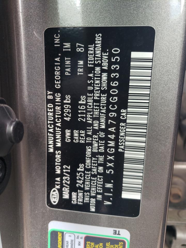 5XXGM4A79CG063350 2012 Kia Optima Lx