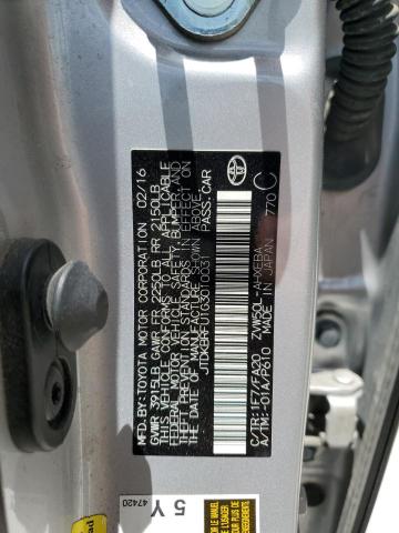2016 Toyota Prius VIN: JTDKBRFU1G3010031 Lot: 59959274