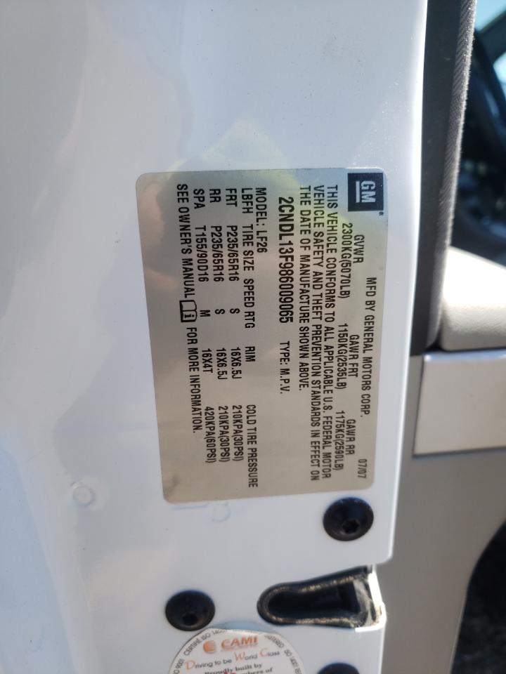 2CNDL13F986009065 2008 Chevrolet Equinox Ls