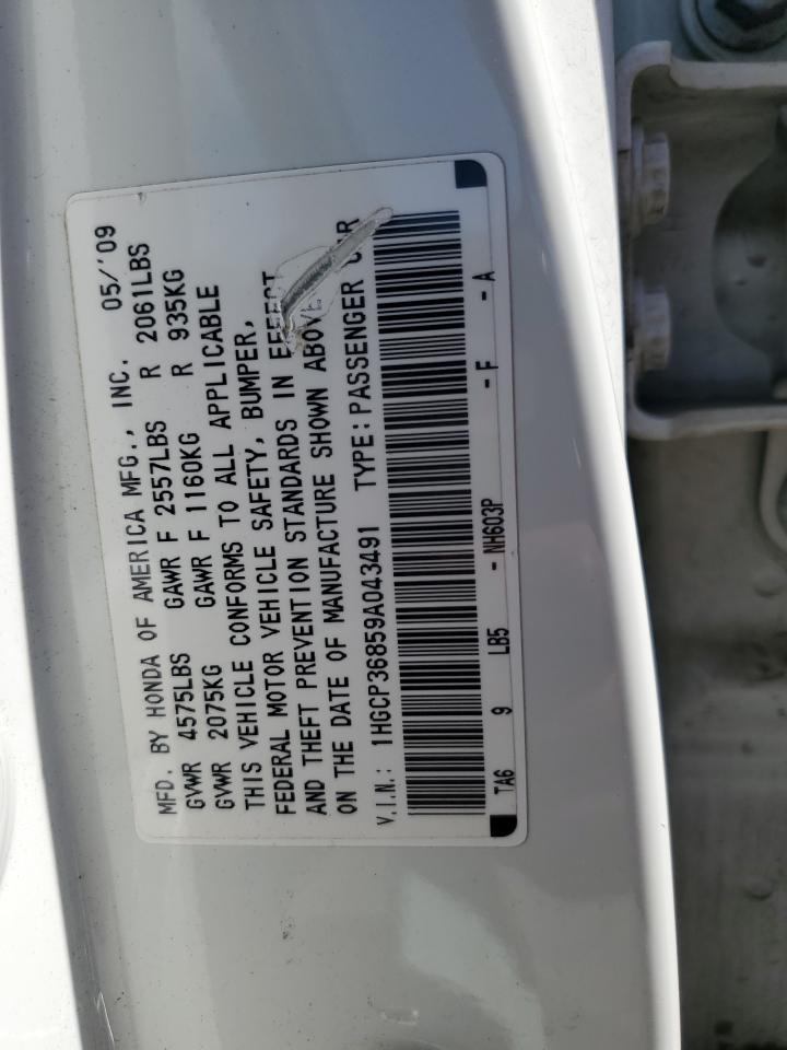 1HGCP36859A043491 2009 Honda Accord Exl