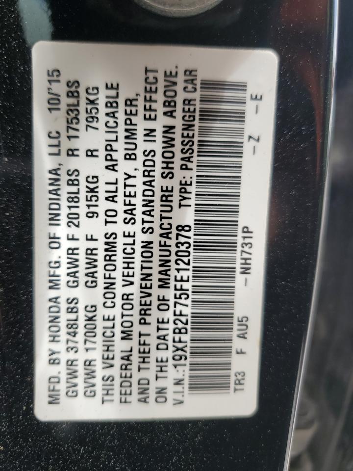 19XFB2F75FE120378 2015 Honda Civic Se 19XFB2F75FE120378 2015 Honda Civic Se