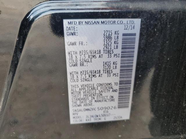2015 INFINITI QX60 - 5N1AL0MN2FC509026