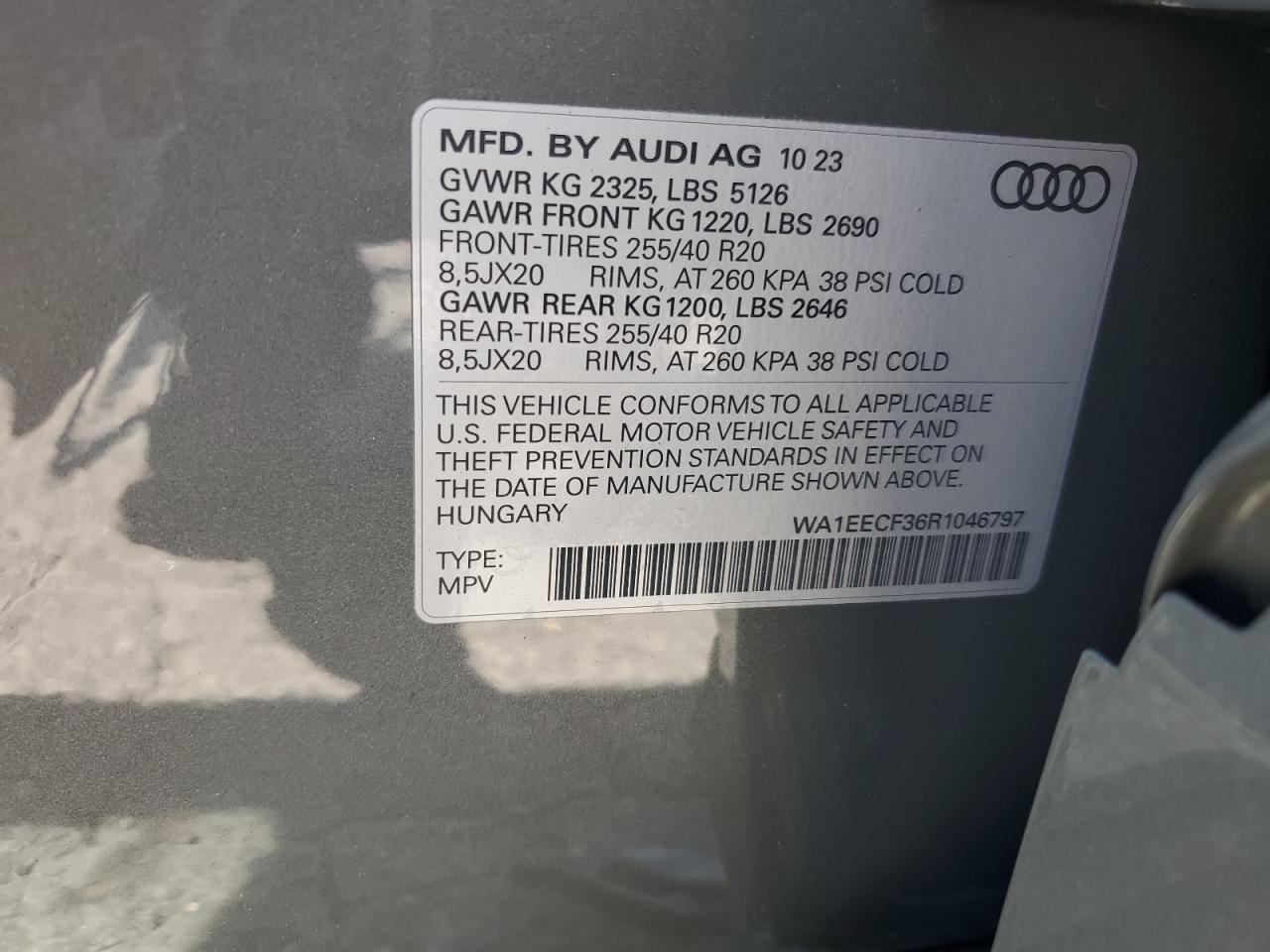 WA1EECF36R1046797 2024 Audi Q3 Premium Plus S Line 45