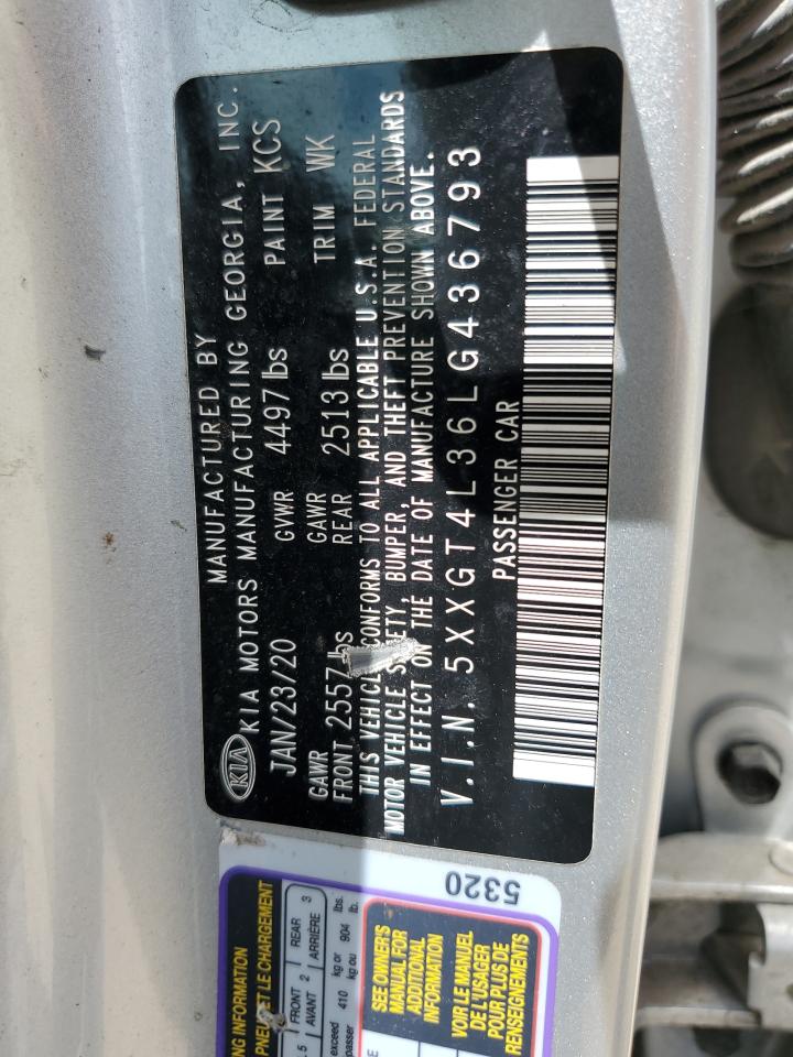 5XXGT4L36LG436793 2020 Kia Optima Lx