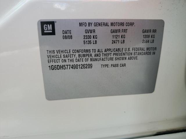 2009 Cadillac Cts VIN: 1G6DH577490126209 Lot: 59669324