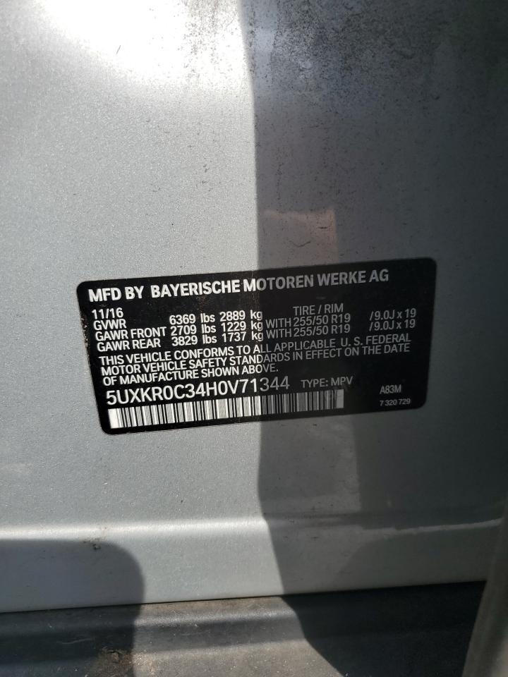 5UXKR0C34H0V71344 2017 BMW X5 xDrive35I