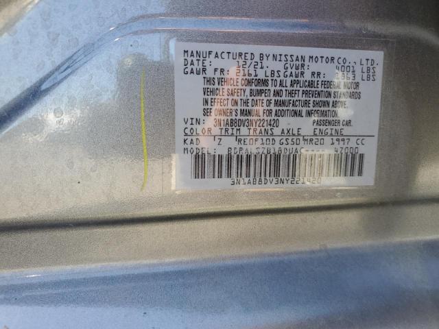 2022 Nissan Sentra Sr VIN: 3N1AB8DV3NY221420 Lot: 58445694