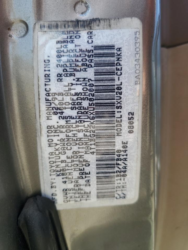 4T1BG22K6XU502007 1999 Toyota Camry Ce