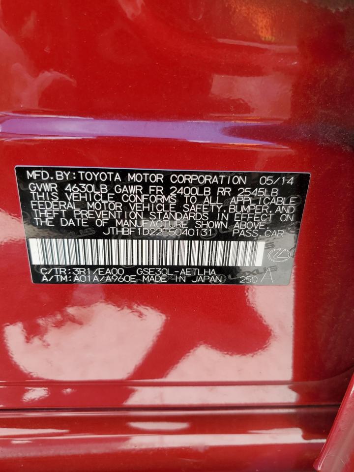 JTHBF1D22E5040131 2014 Lexus Is 250