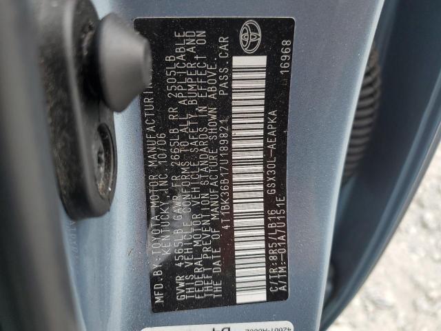 2007 Toyota Avalon Xl VIN: 4T1BK36B17U189821 Lot: 57429354