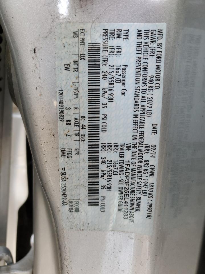 1FADP3F25EL411283 2014 Ford Focus Se