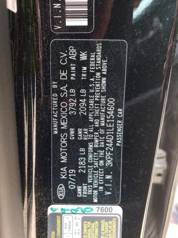 2020 Kia Forte Fe VIN: 3KPF24AD1LE154600 Lot: 57735284