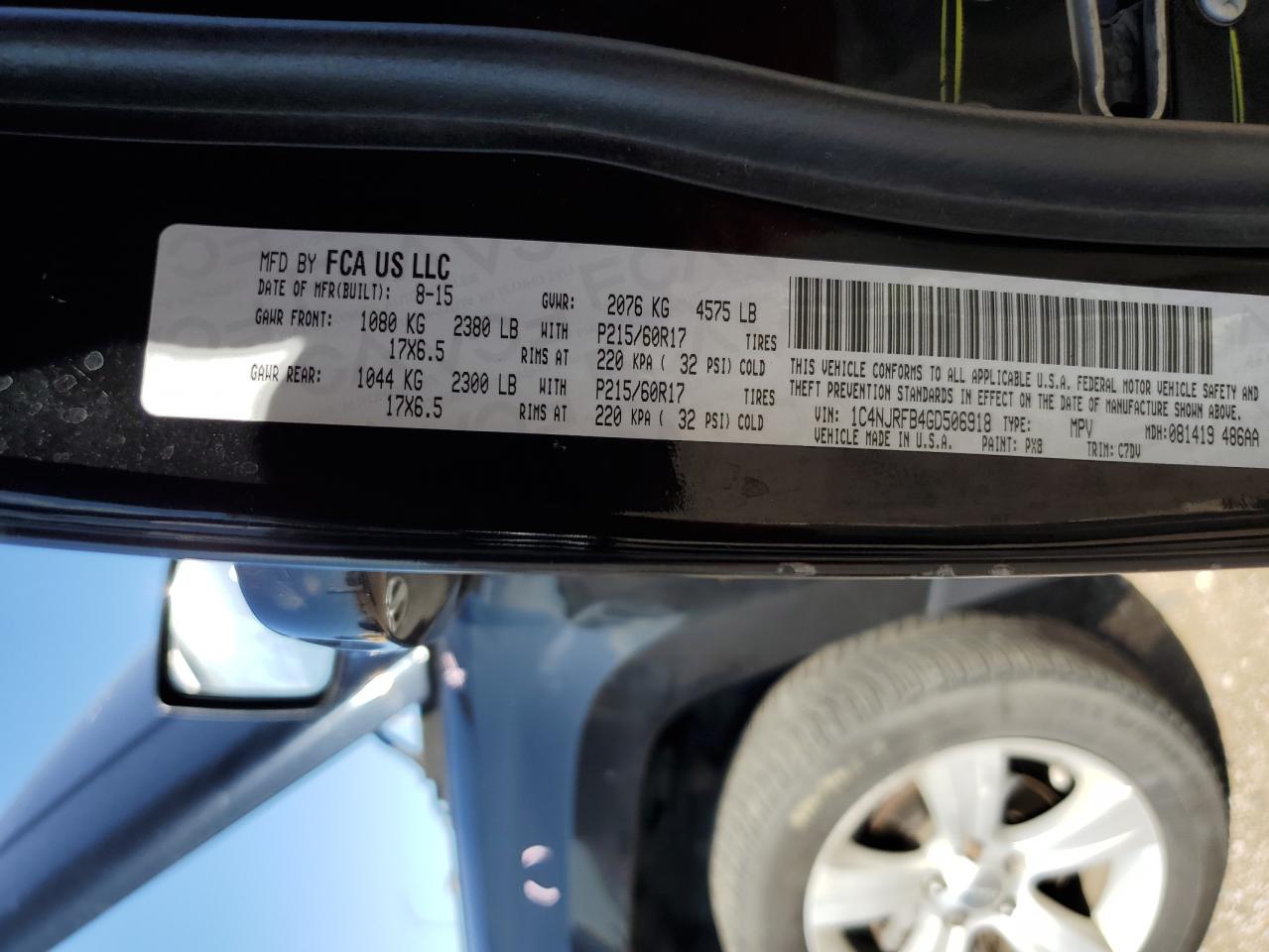 1C4NJRFB4GD506918 2016 Jeep Patriot Latitude 1C4NJRFB4GD506918 2016 Jeep Patriot Latitude
