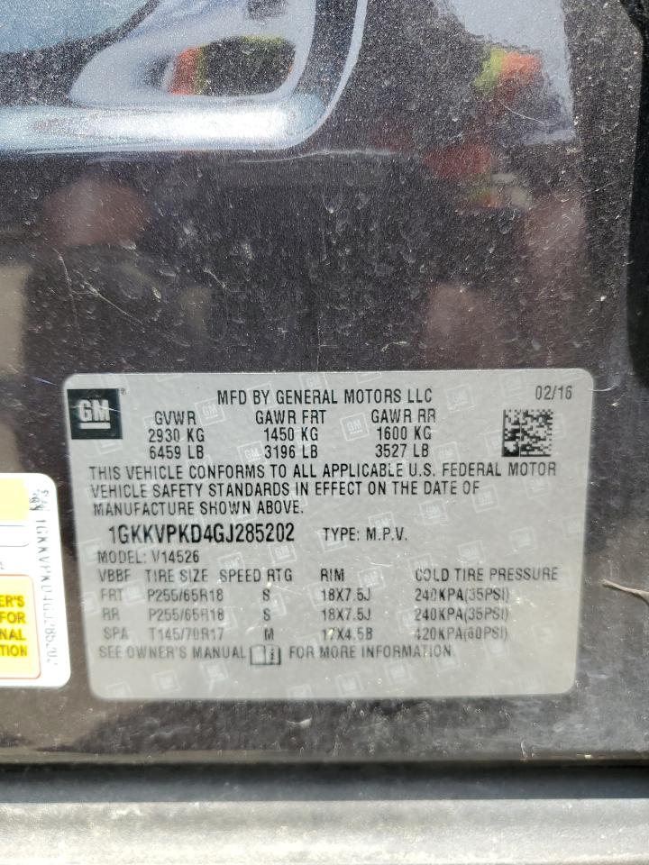 1GKKVPKD4GJ285202 2016 GMC Acadia Sle