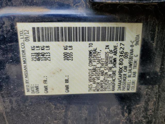 2013 Nissan Maxima S VIN: 1N4AA5AP8DC803627 Lot: 59023724