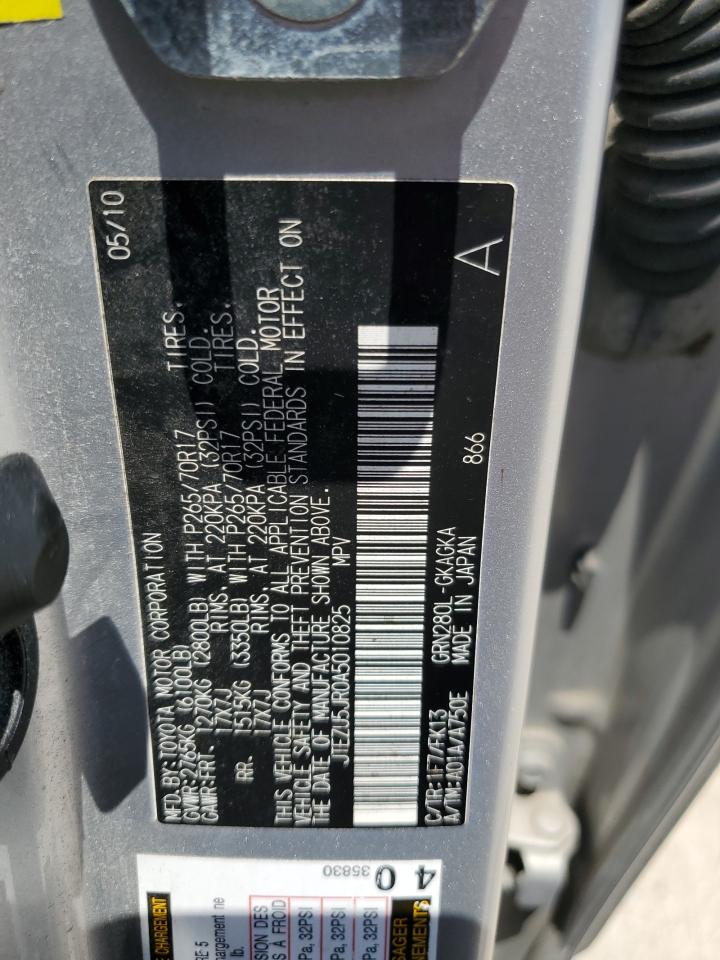 JTEZU5JR0A5010825 2010 Toyota 4Runner Sr5