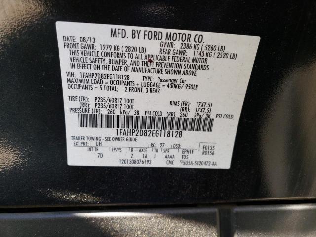 2014 Ford Taurus Se VIN: 1FAHP2D82EG118128 Lot: 60435864