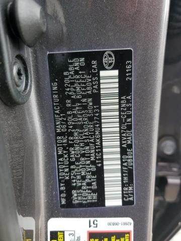 VIN 4T1C11AK6MU477431 2021 Toyota Camry, LE no.12