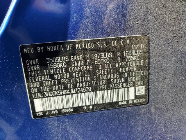 2018 Honda Fit Ex VIN: 3HGGK5H8XJM724939 Lot: 58917094