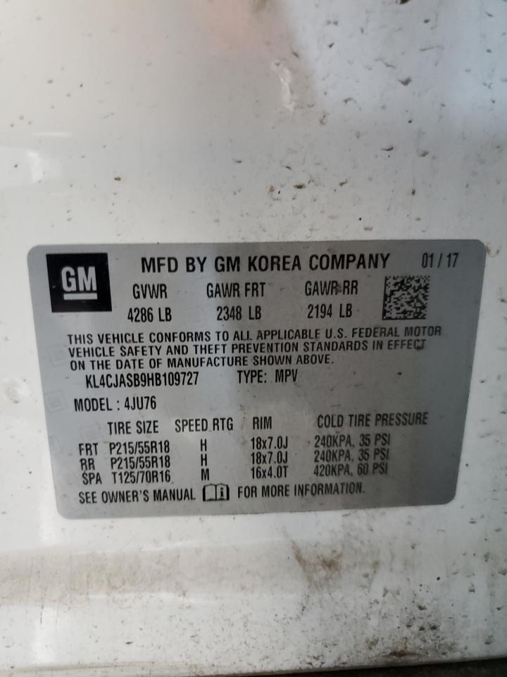 KL4CJASB9HB109727 2017 Buick Encore Preferred