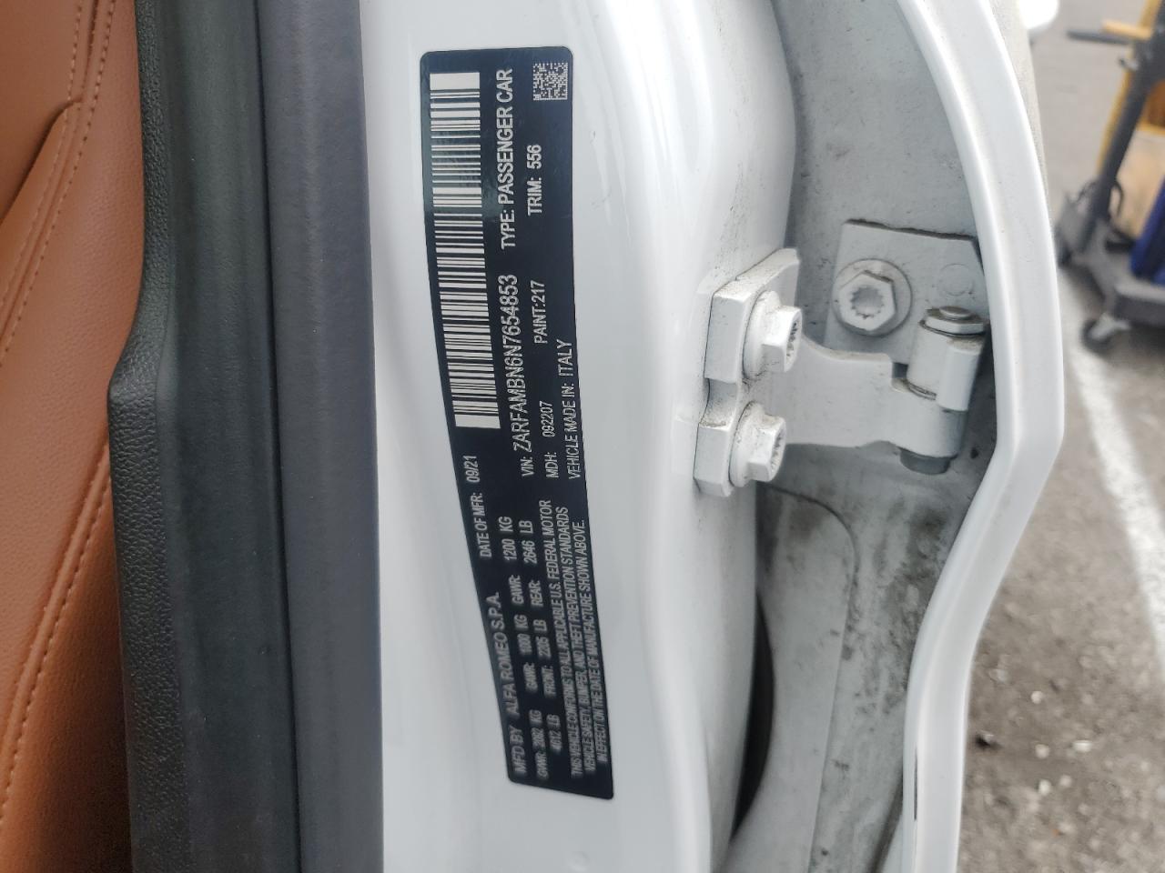 ZARFAMBN6N7654853 2022 Alfa Romeo Giulia Super