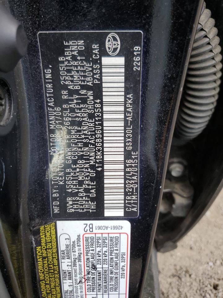 4T1BK36B96U113584 2006 Toyota Avalon Xl