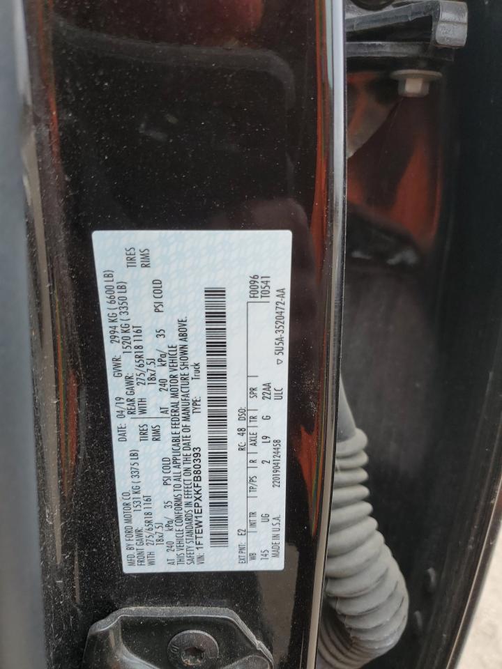 1FTEW1EPXKFB80393 2019 Ford F150 Supercrew