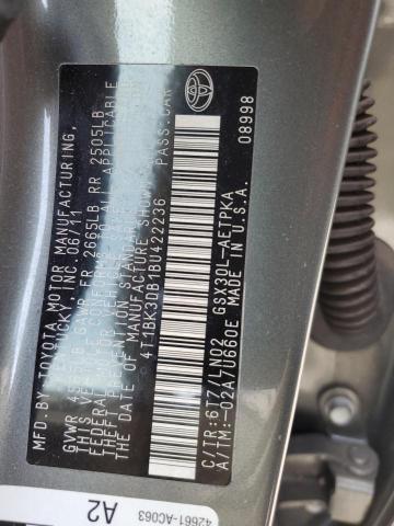 2011 Toyota Avalon Base VIN: 4T1BK3DB1BU422236 Lot: 59516204