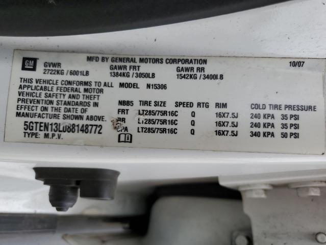 2008 Hummer H3 Alpha VIN: 5GTEN13L088148772 Lot: 58694404