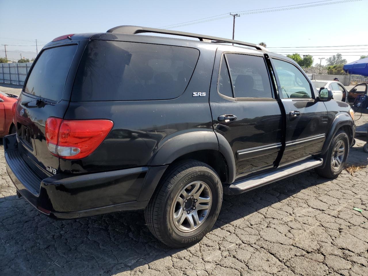 TOYOTA SEQUOIA SR 2007 black 4dr spor gas 5TDZT34A27S293250 photo #4