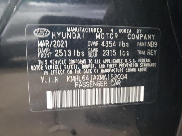 2021 Hyundai Sonata Sel VIN: KMHL64JAXMA152034 Lot: 60243834