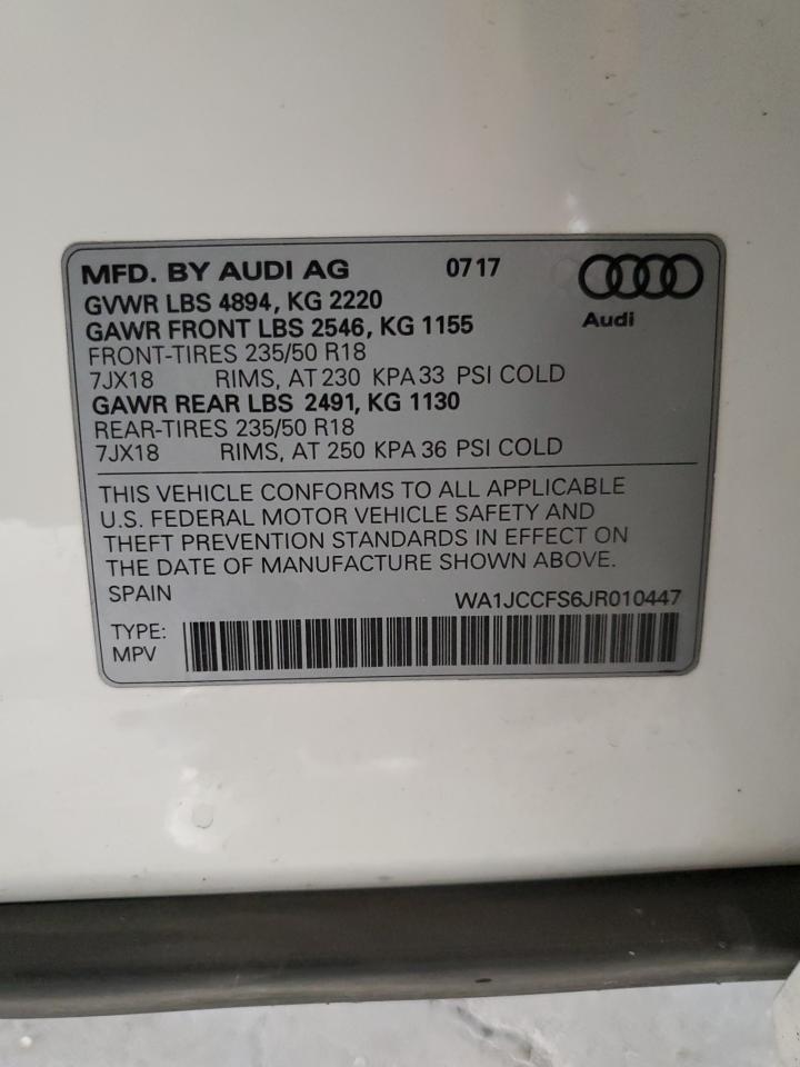 2018 Audi Q3 Premium Plus vin: WA1JCCFS6JR010447