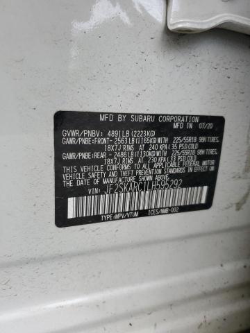 2020 Subaru Forester Sport VIN: JF2SKARC1LH595292 Lot: 57528704