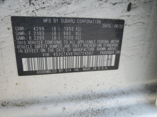 2022 Subaru Impreza Premium VIN: 4S3GTAV61N3724567 Lot: 57446754