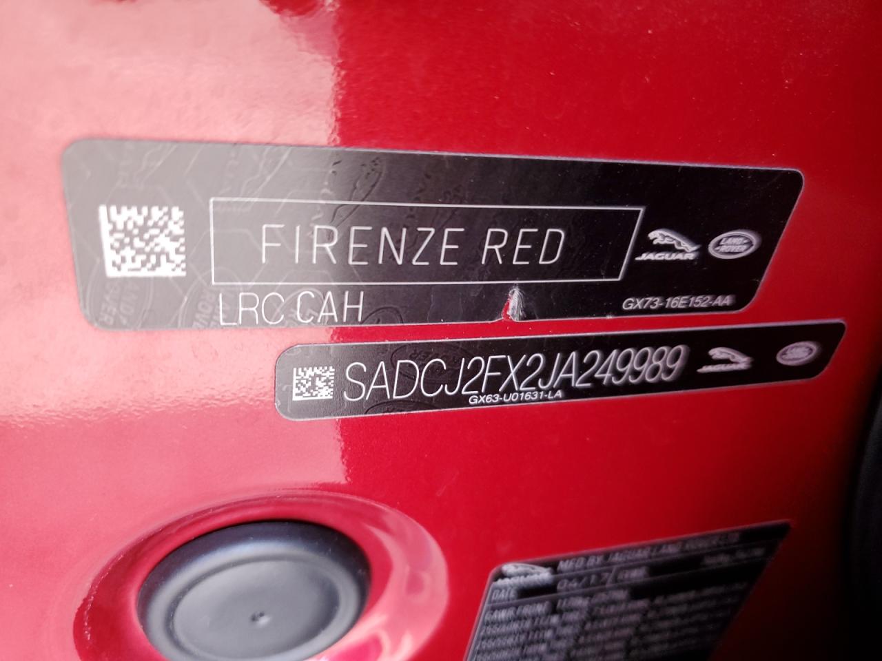 SADCJ2FX2JA249989 2018 Jaguar F-Pace Premium