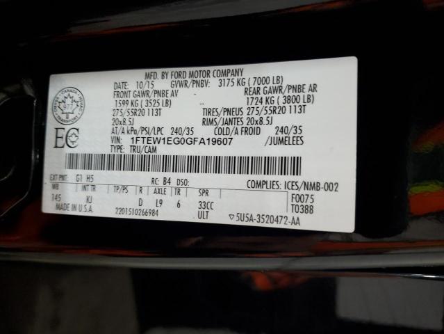 2016 Ford F150 Supercrew VIN: 1FTEW1EG0GFA19607 Lot: 61017214