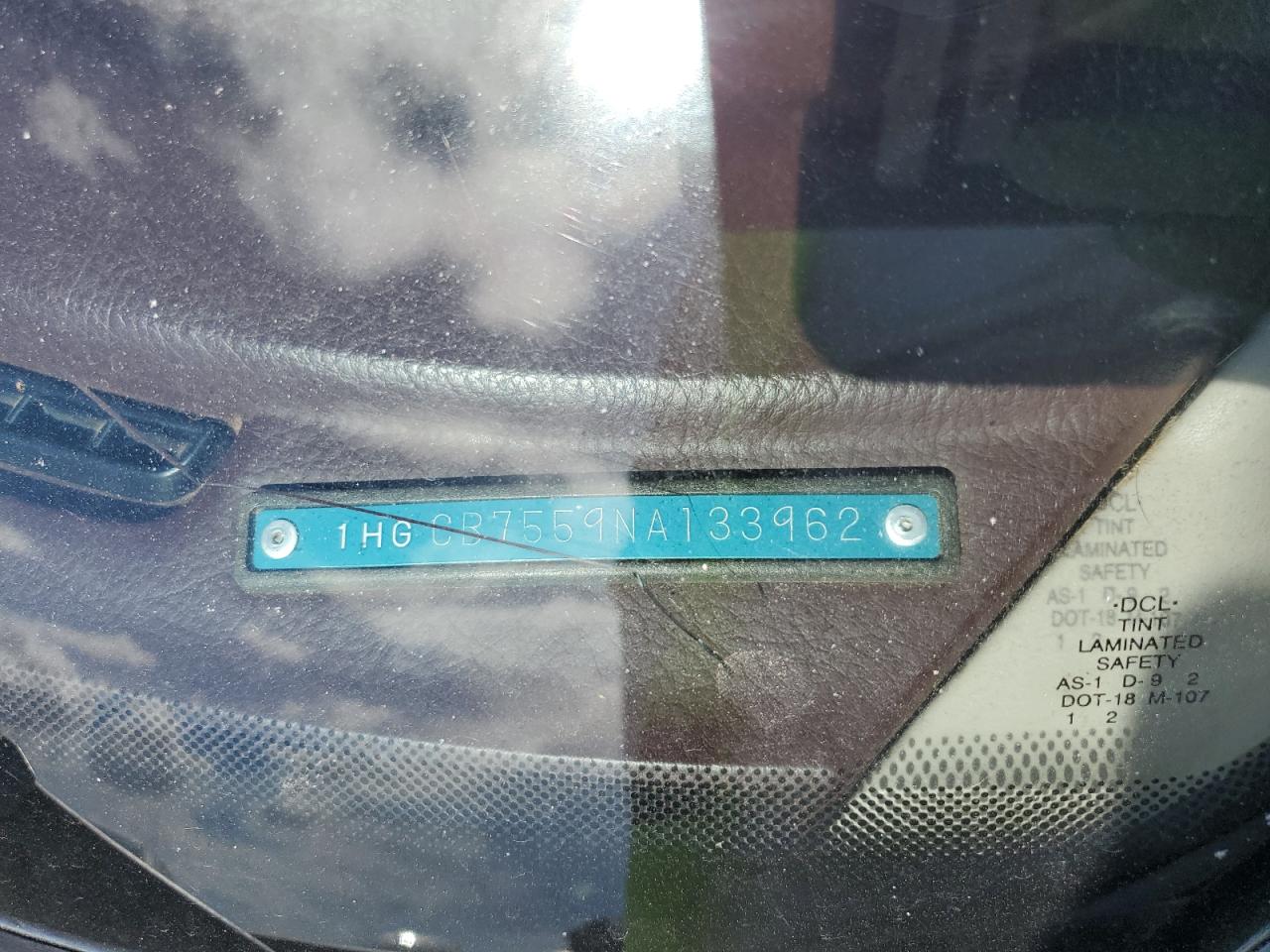 1HGCB7559NA133962 1992 Honda Accord Lx