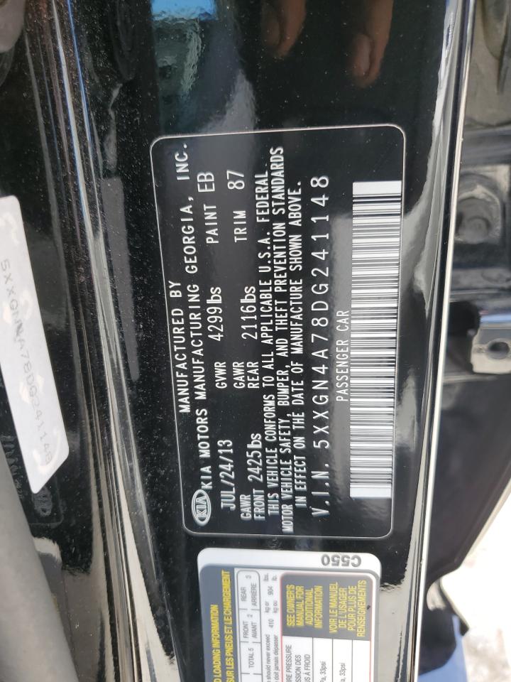 5XXGN4A78DG241148 2013 Kia Optima Ex