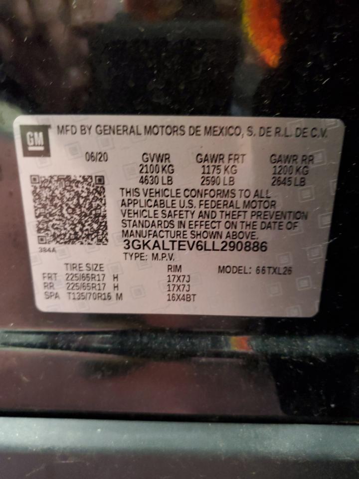 3GKALTEV6LL290886 2020 GMC Terrain Sle