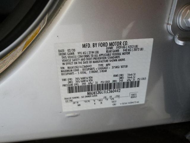 2020 Ford Ecosport Se VIN: MAJ6S3GL1LC360442 Lot: 60201024