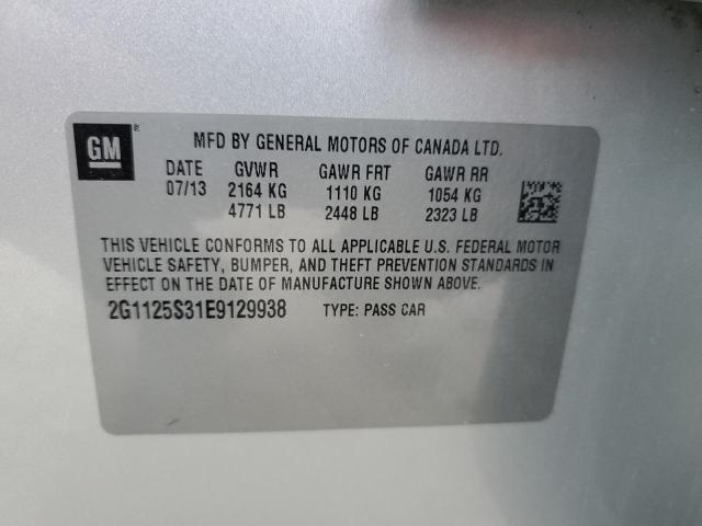 2014 Chevrolet Impala Lt VIN: 2G1125S31E9129938 Lot: 57530724