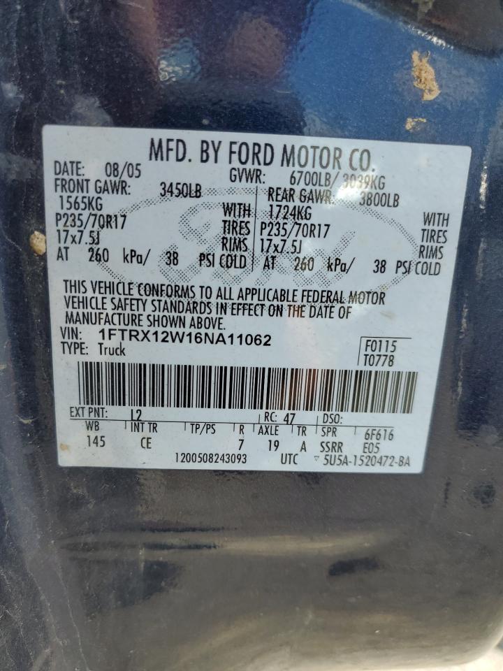 1FTRX12W16NA11062 2006 Ford F150