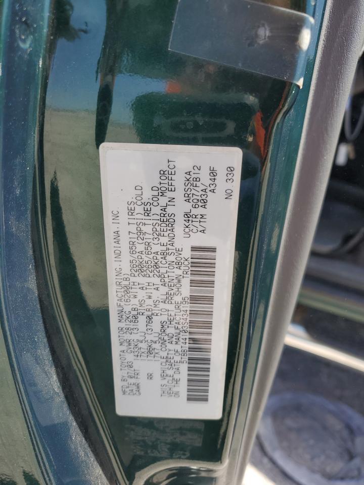 5TBBT44103S434195 2003 Toyota Tundra Access Cab Sr5