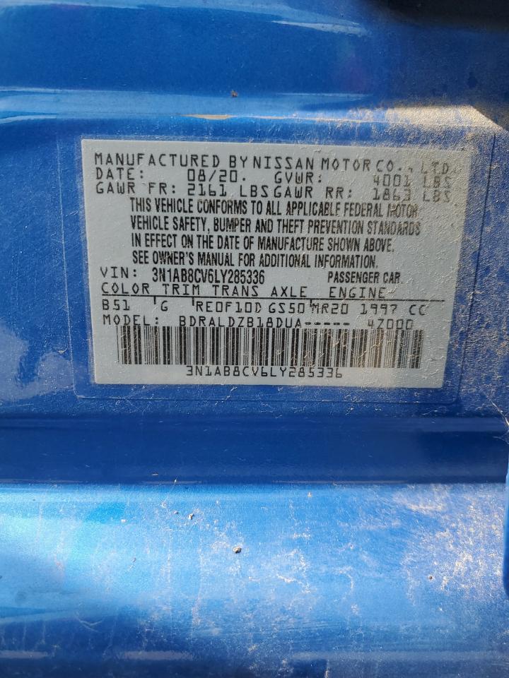 3N1AB8CV6LY285336 2020 Nissan Sentra Sv