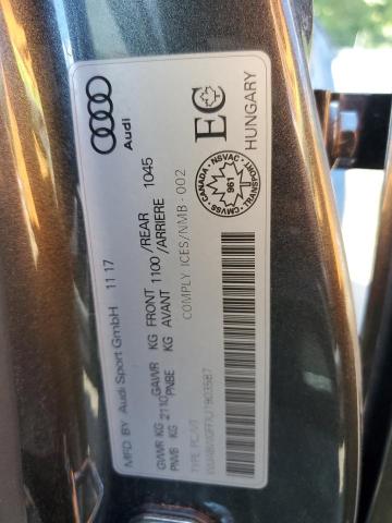 2018 AUDI RS3 WUABWGFFXJ1903587